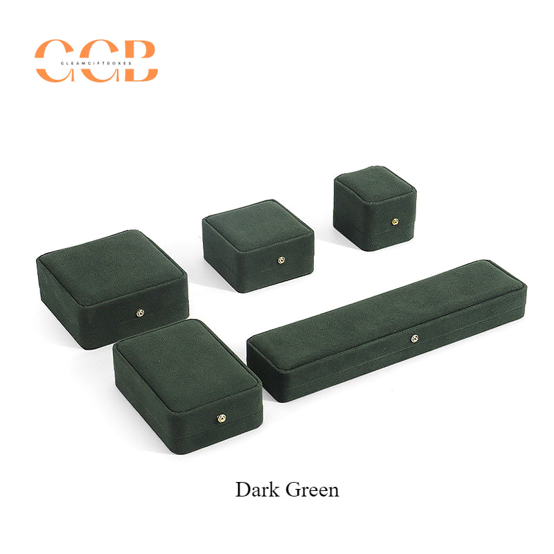 Red Velvet Jewelry Gift Box for Necklace Ring Bracelet, Custom Logo