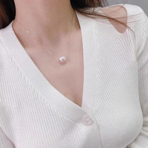 5A 12-13mm Round Pink Luster Pearl Bead, Strong Mirror Surface South Sea Pearl with 1.8mm Hole, 18K Gold Large Hole Pearl Wholesale