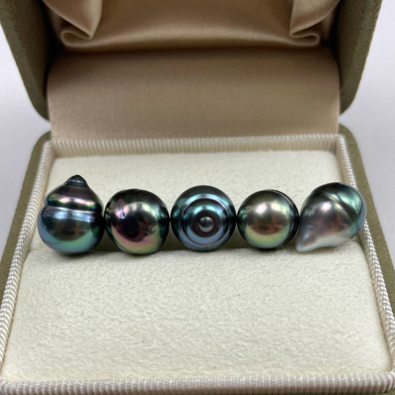 3A Tahitian Baroque Peacock Blue Green Pearl Undrilled