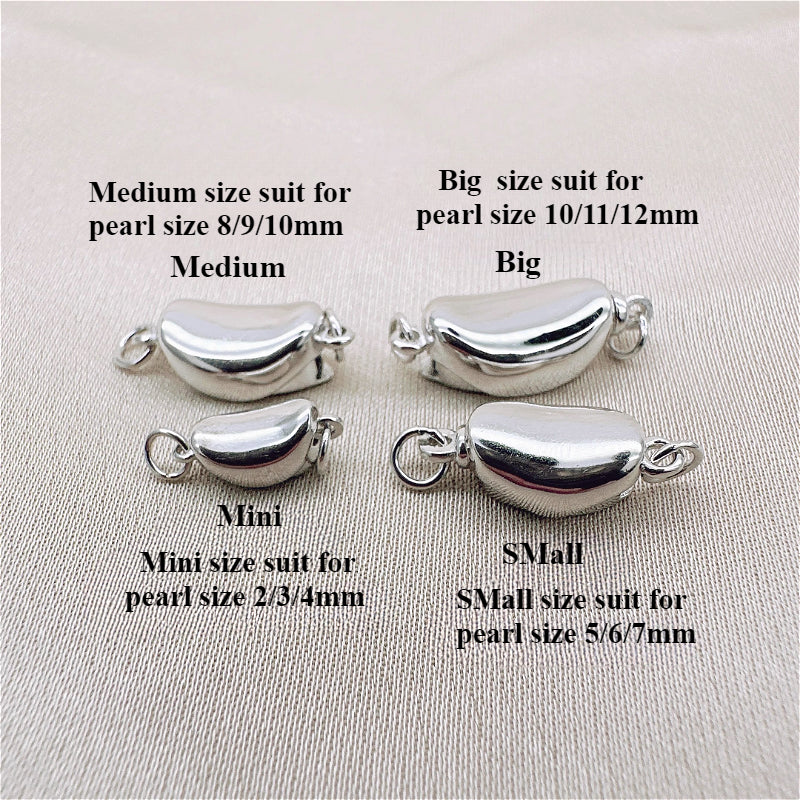 S925 Sterling Silver Bean Clasp
