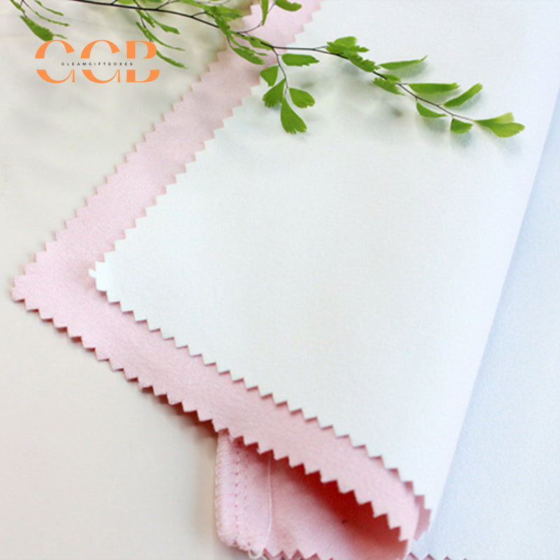 25x15cm large silver polishing cloth multi layer suede jewelry cleaning cloth with stitched edges, custom logo silver cloth for gold silver care