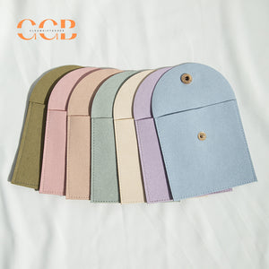 20pcs 9 color jewelry pouch set, 8x8cm suede snap button pouch for rings earrings necklaces, multi color jewelry packaging bags