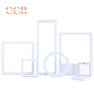 20pcs PE Floating Display Frame for Jewelry, Transparent Suspended Box