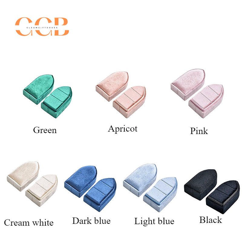 Retro Velvet Ring Box - Wedding Jewelry Storage & Display