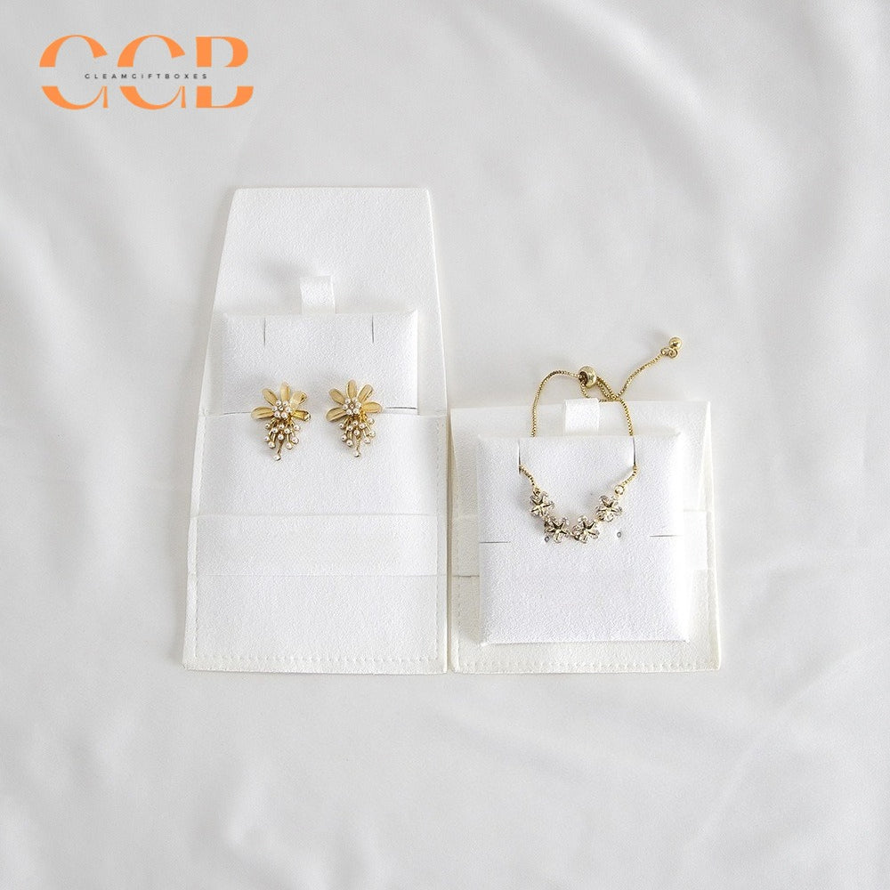 20pcs 12 color jewelry pouch set 8x8cm with 6x6cm holder, multi color suede jewelry packaging for earrings rings necklaces