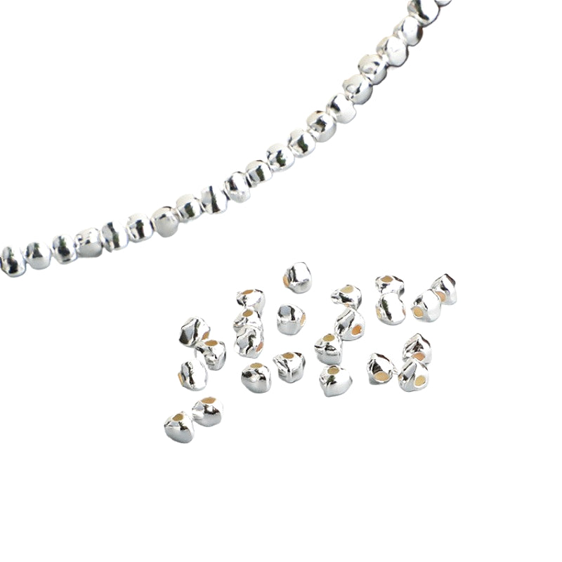 10pcs S925 Silver Small Triangle Spacer Beads
