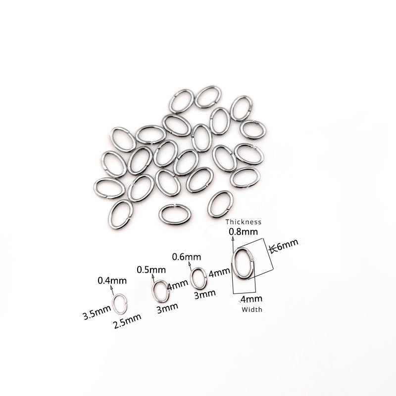 Stainless steel oval opan jump ring