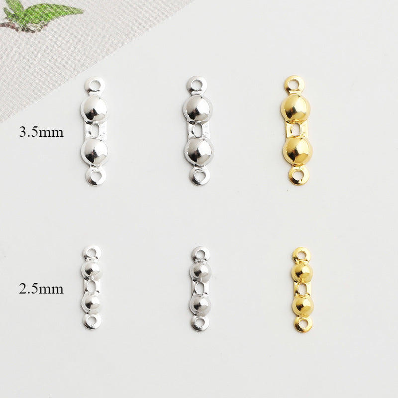 10pcs Double Ball Connector Clasp -2.5,3.5mm