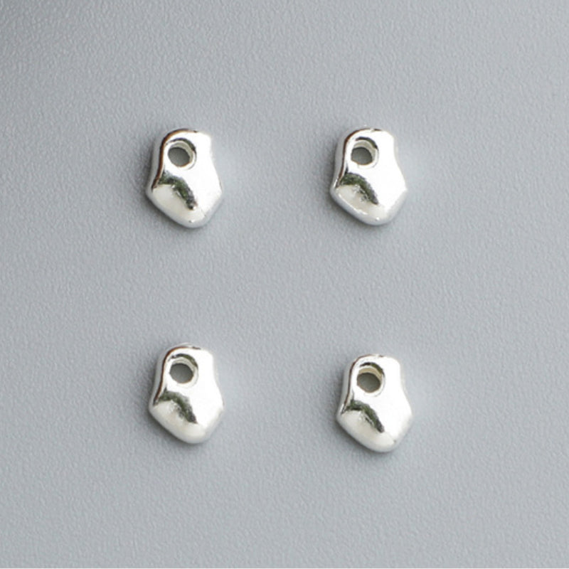 3,4mm 10pcs S925 Sterling Silver Irregular Spacer Beads