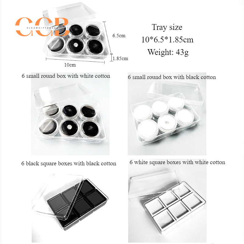 5pcs Acrylic jewelry display tray with lid