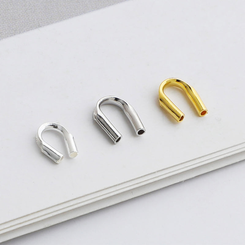 10pcs S925 Sterling Silver U-Shaped Clasp for DIY Bracelet & Necklace Making