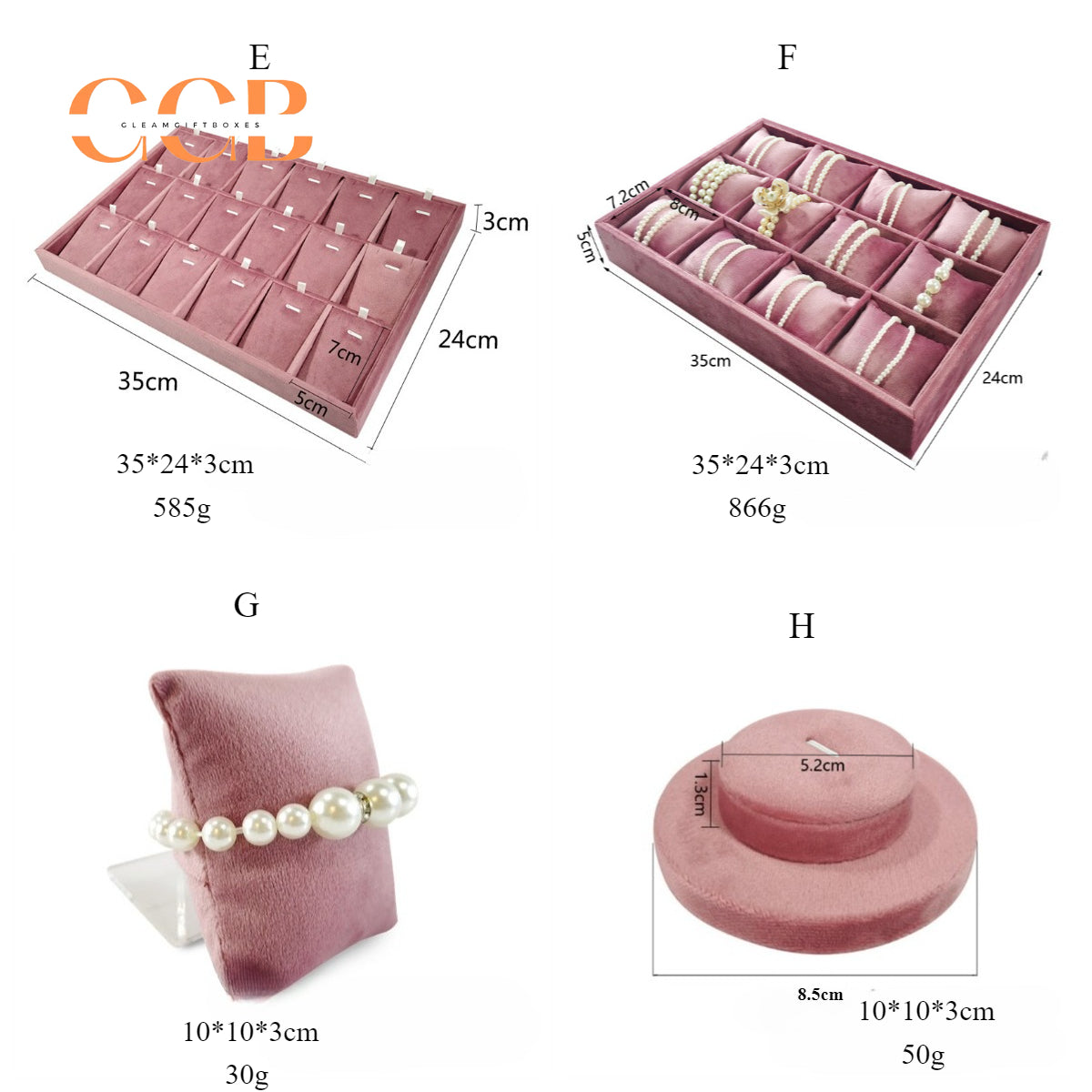 Luxury Pink Velvet Jewelry Display Set, Elegant Neck Model and Ring Holder Stand, Bracelet Display for Showcase, Gift for Jewelry Lovers