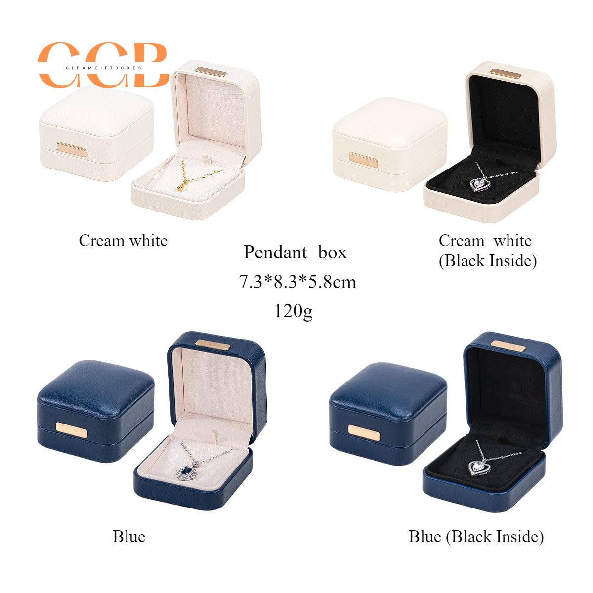 Black Luxury PU Jewelry Box for Ring Necklace Wedding Bands Proposal Engagement Diamond Stud Earrings Gift Packaging Case