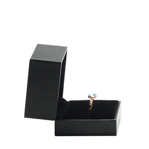Luxury flip lid jewelry packaging box faux leather paper ring box pendant box bracelet box necklace box long chain box wholesale