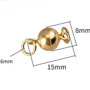 925 Sterling Silver Magnetic Clasp for Necklace and Bracelet, 6mm 8mm