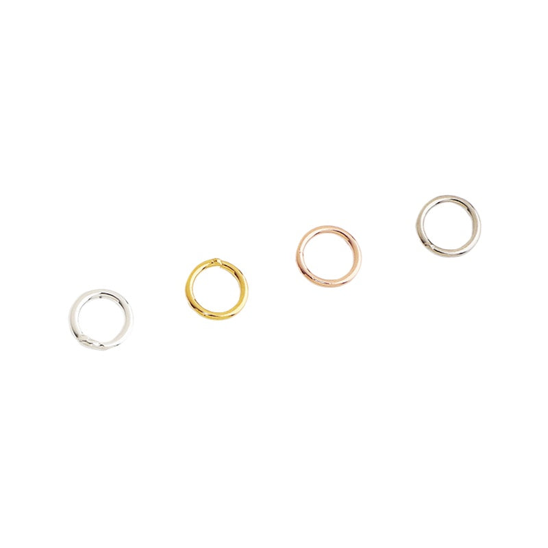 10pcs S925 Sterling Silver Closed Jump Rings 3-7mm