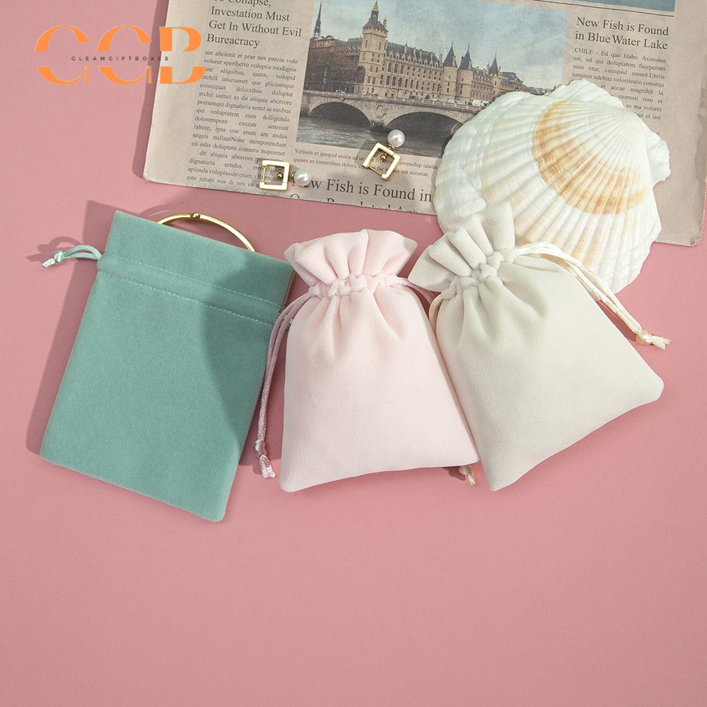 20pcs velvet jewelry pouch set, soft drawstring bags for rings earrings bracelets necklaces, luxury velvet jewelry packaging bags