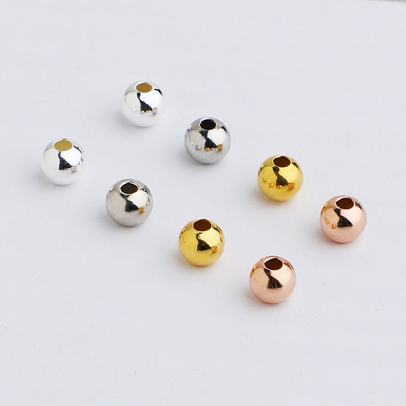 10pcs S925 Silver Spacer Beads 2-5mm