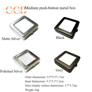 5pcs Loose Stone Display Box Glass Top