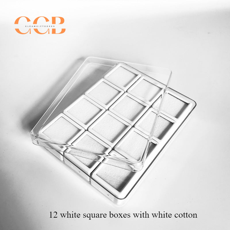 5pcs Acrylic jewelry display tray with lid