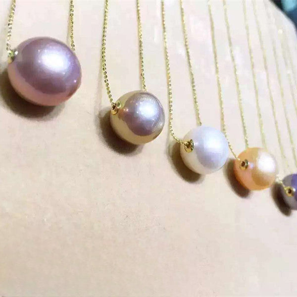 18K Solid Gold Grommet Cap for 4–8mm Floating Pearls, 1.8mm Hole