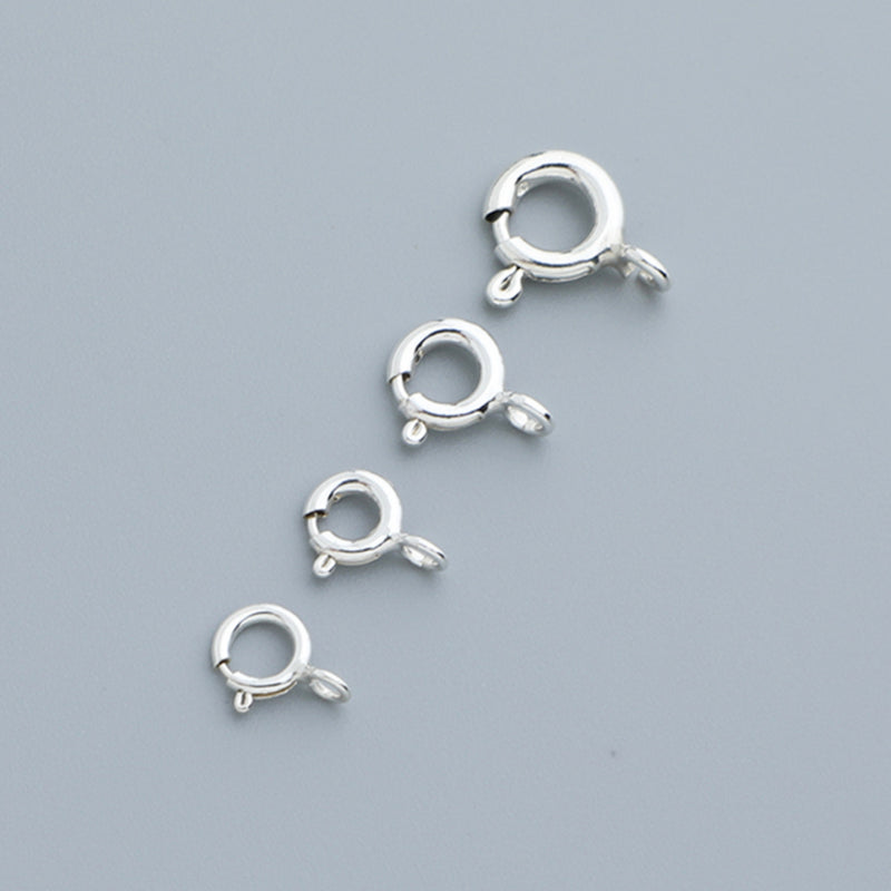 S925 Sterling Silver Spring Buckle for Bracelet & Necklace DIY