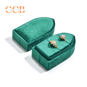 Retro Velvet Ring Box - Wedding Jewelry Storage & Display