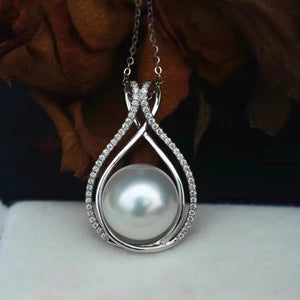 5A 8-14mm Australian South Sea White Pearl, Natural Round Undrilled Loose Pearl for Custom Ring Pendant Earrings, High Luster No Blemish
