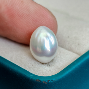 5A 10-14mm Australian White South Sea Drop Pearl, Silky Texture Strong Luster Teardrop Natural Pearl Bead for Pendant Earring Wholesale
