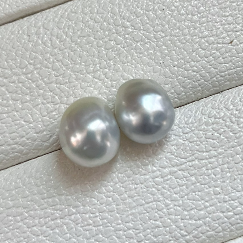 4A 9-15mm Australian White South Sea Baroque Pearl, Round Loose Pearl with Strong Luster and Minimal Blemish, Single Bead for Jewelry