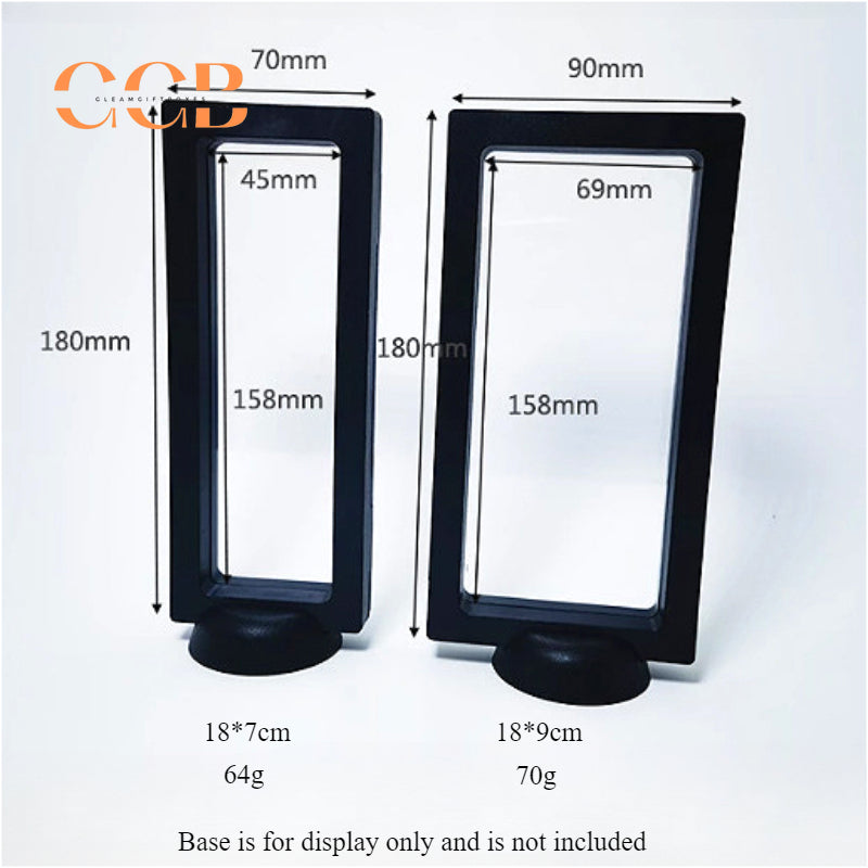 10pcs long clear PE film floating display box transparent plastic packaging case for watch bracelet pen jewelry retail showcase storage