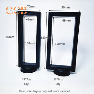 10pcs long clear PE film floating display box transparent plastic packaging case for watch bracelet pen jewelry retail showcase storage