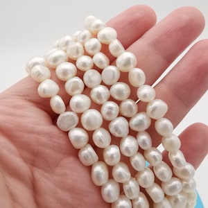 A+ 7-8mm round nugget pearls