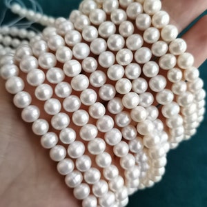 AA+ 7-8mm High Luster Round Freshwater Pearls
