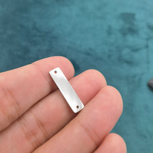 22x6mm Custom Stainless Steel Rectangle Bar Tag