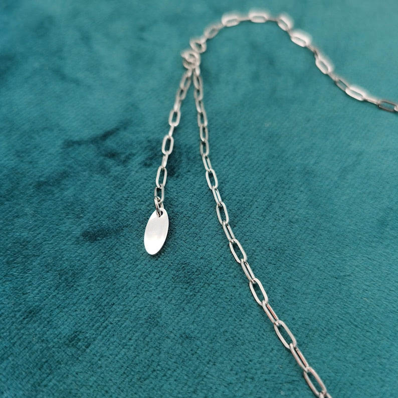 Engraved Chain Model Custom Laser Engraved Extender Chain - BelleVBlueCraft