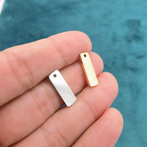 1Pc 18mm Personalized Rectangle Bar Tag