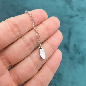 Oval Custom Engraved Extension Chain with Logo Tag