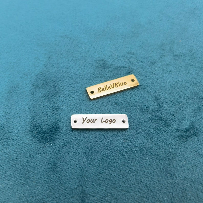 22x6mm Custom Stainless Steel Rectangle Bar Tag