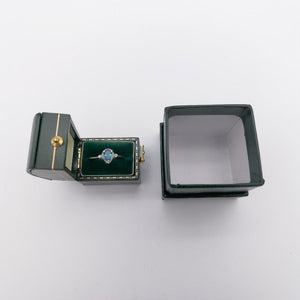Vintage Style Green Rectangle Ring Box