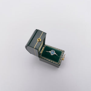 Vintage Style Green Rectangle Ring Box