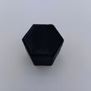 Black Single Slot Velvet Ring Box
