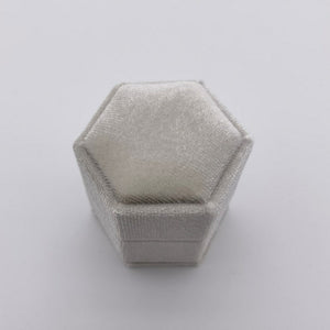 Gray Single Slot Velvet Ring Box