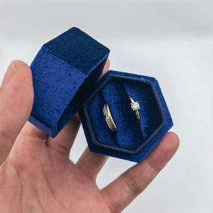 Blue Velvet Ring Box