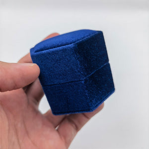 Blue Velvet Ring Box