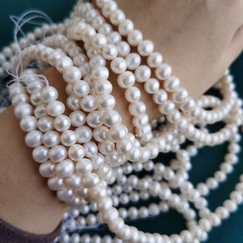 AA+ 7-8mm High Luster Round Freshwater Pearls