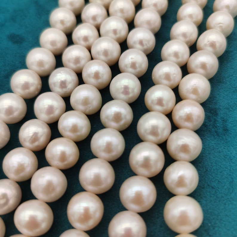 AAA High Luster 10-11mm Round Edison Freshwater Pearls