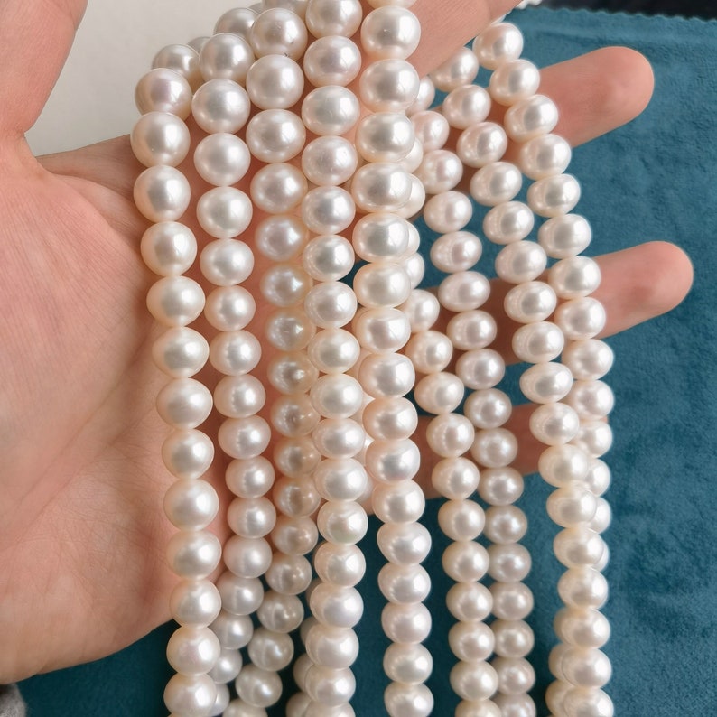 AAAA 9mm High Luster Nearly Round Freshwater Pearls