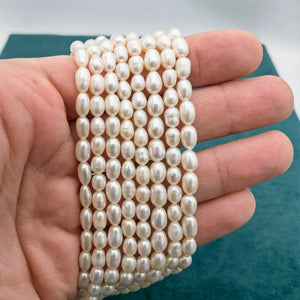 AAA 4.5-5mm stunning freshwater rice pearls wholesale