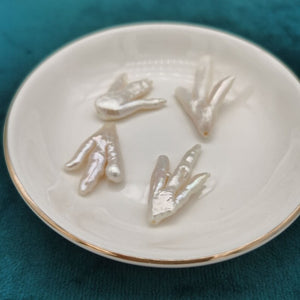 1pc half drilled 18-34mm chicken feet baroque pearls